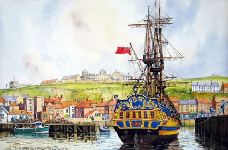 The Grand Turk, Whitby 14x10"
