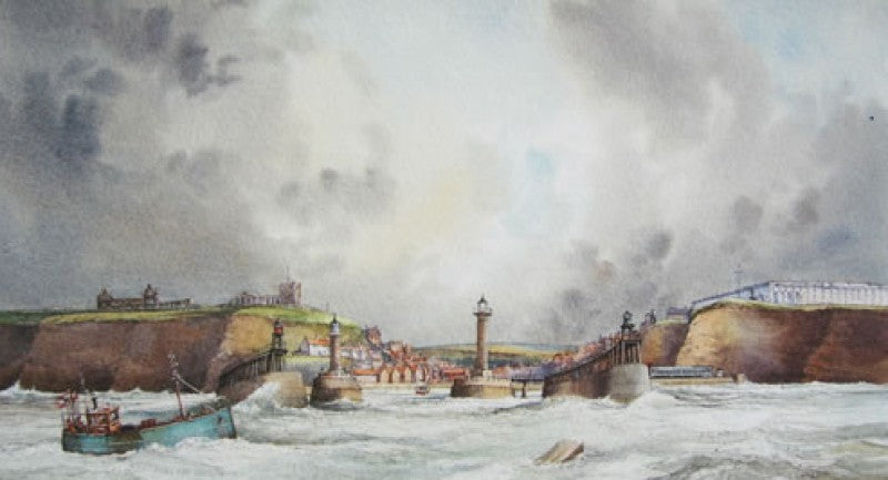 Fishing Boat Off Whitby 21x12