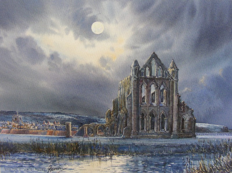 Whitby Abbey Nocturne 14x10