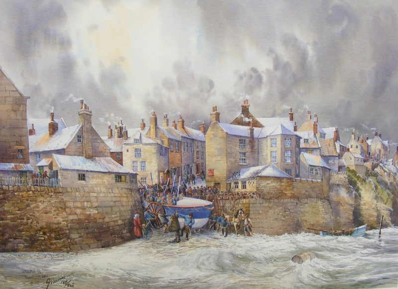 The Rescue, Robin Hoods Bay 14x10