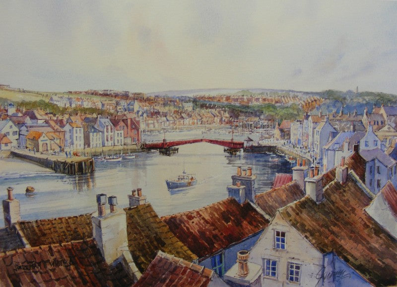 Whitby Rooftops 14x10