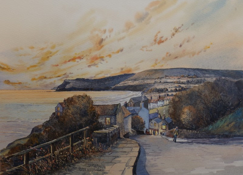 Robin Hoods Bay Dawn Signed Giclee` Print 14x10
