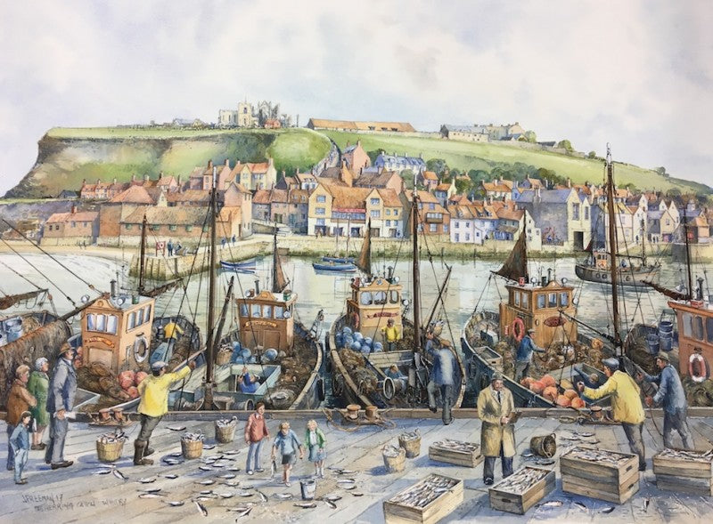 Herring Catch, Whitby 20x15 Print
