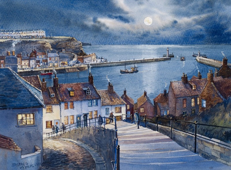 199 Steps, Whitby Nocturne 20x15