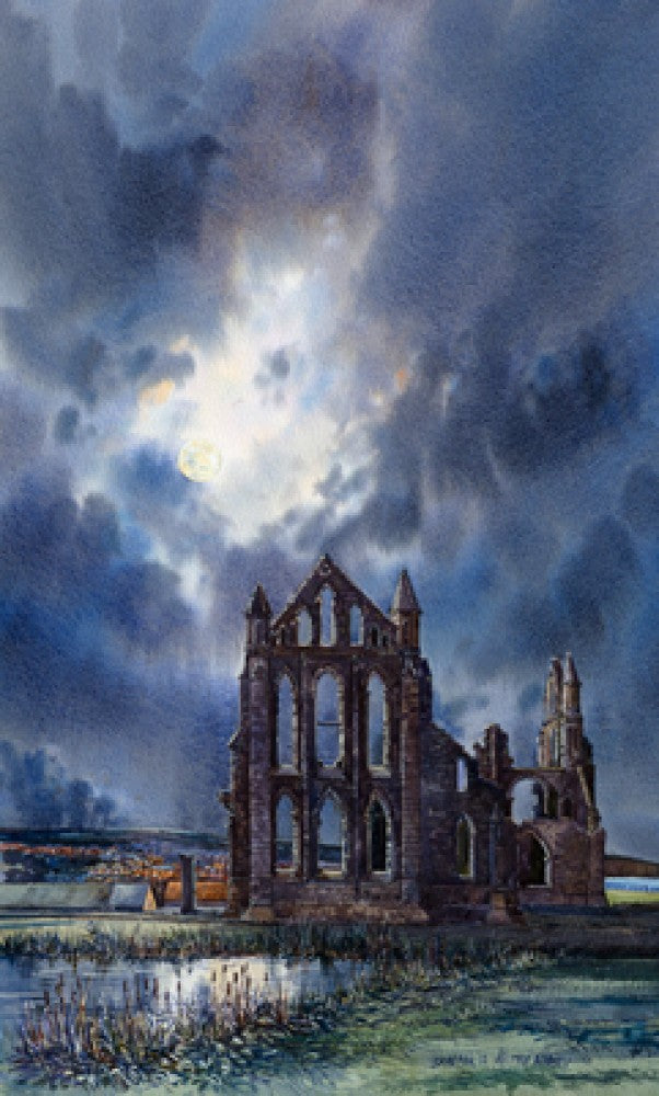 Whitby Abbey Nocturne 21x13