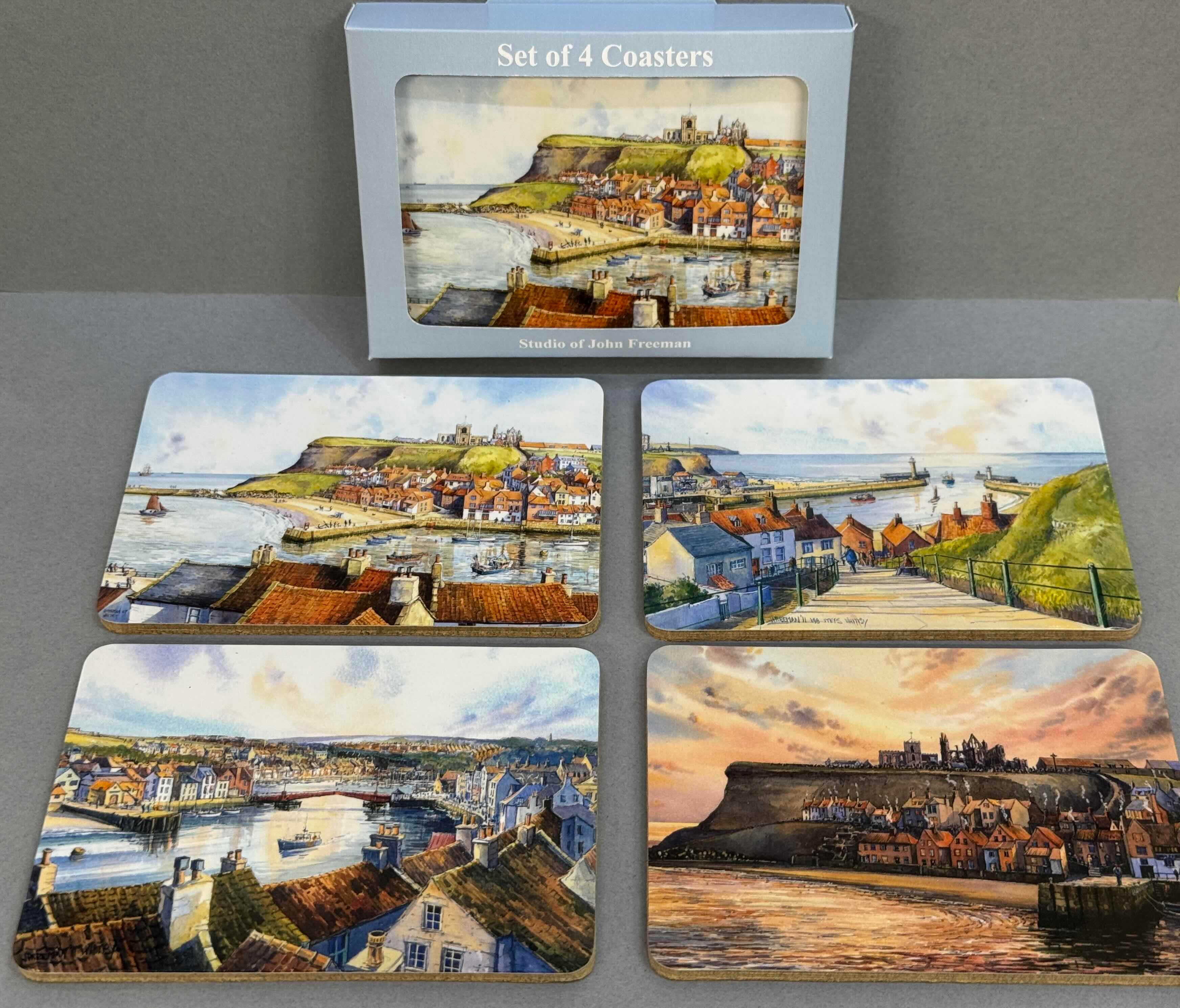 Cork Backed Whitby Coasters, Daylight (Set/4)